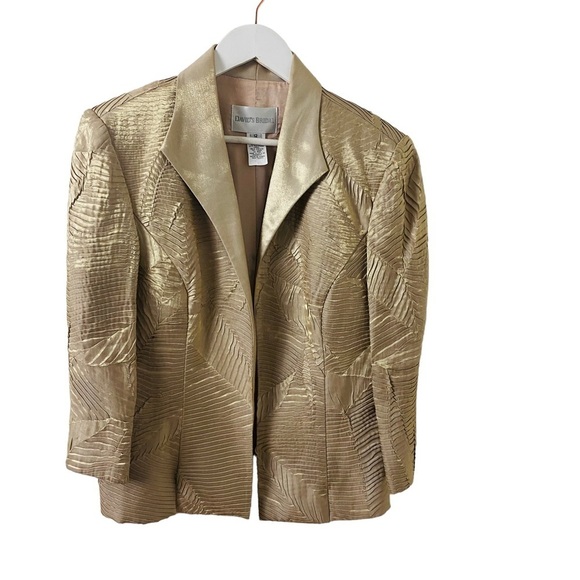 David's Bridal 1 PC Shimmery Tan/Gold Undertones. jacket. Sz 12